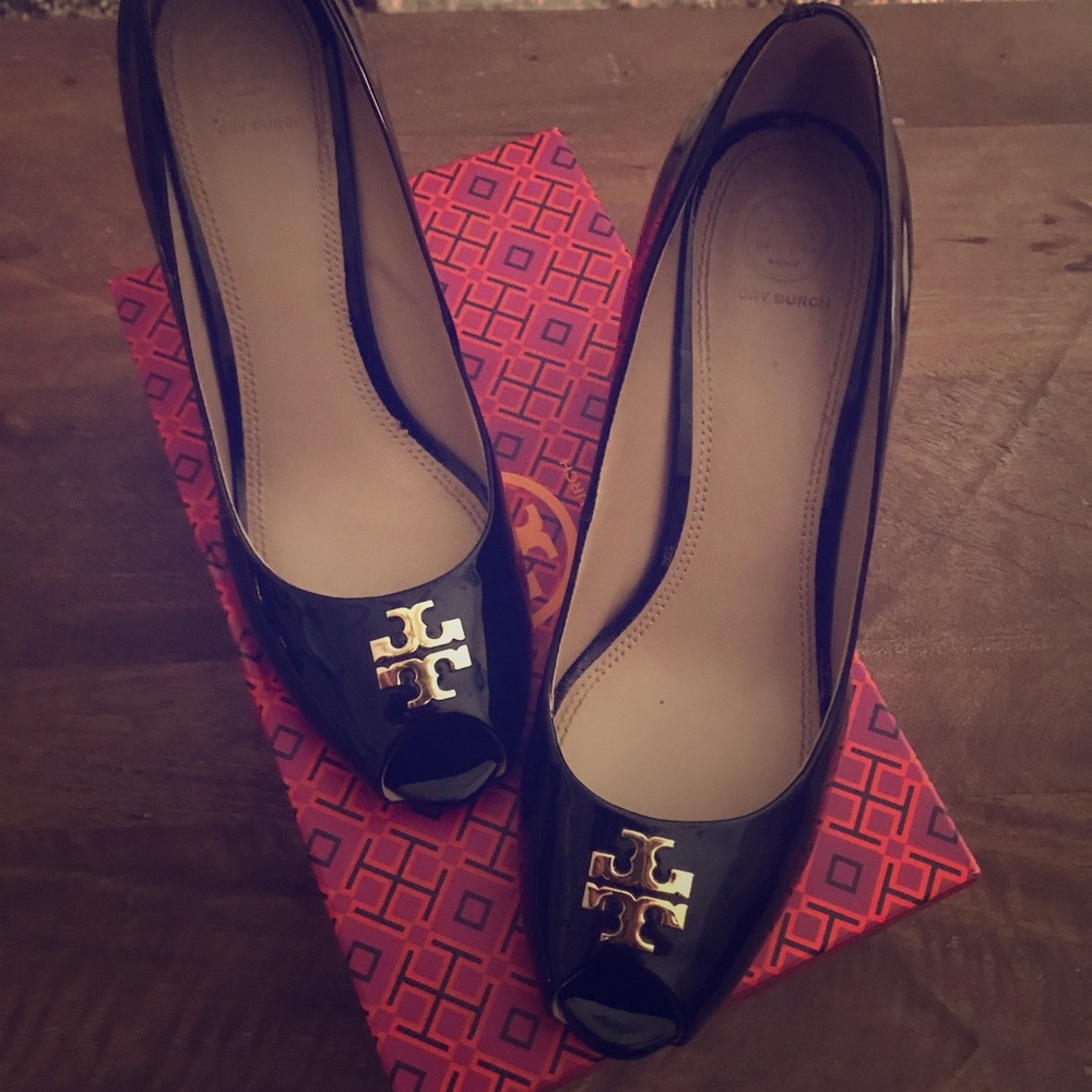 Tory Burch Wedge Peep Toe Sandals